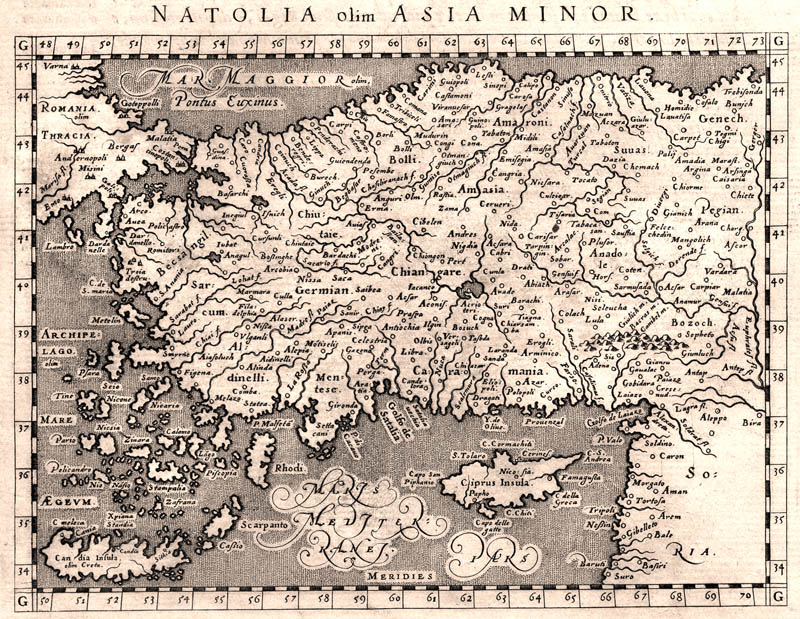 Natolia Asia Minor 1598 Magini